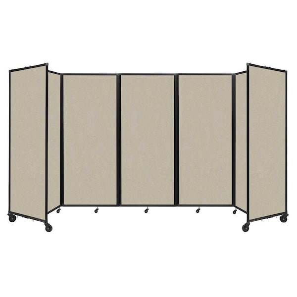 Room Divider 360 Folding Portable Partition 14' x 6'10" Sand Fabric